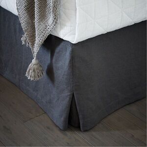 West Elm king bed skirt